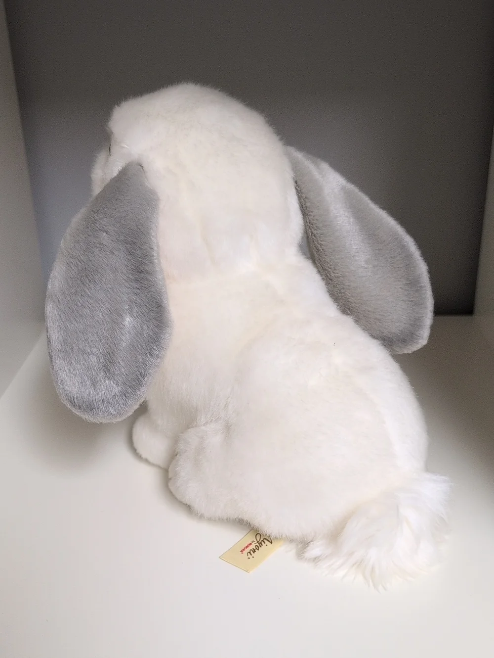 Aurora Miyoni Grey And White Lop Rabbit 8" Plush Collectible Bunny Floppy Ears - Picture 2 of 6